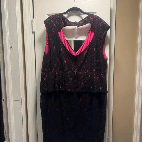 Torrid Black Lace Dress with Pink Lining - Picture 3 of 3